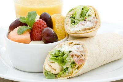 Fruit and Chicken roll up